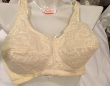 Active Bra Collection Size 34A Mastectomy w/ Double pockets Ecru Lace 2300 NEW
