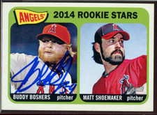 2014 Topps Heritage BUDDY BOSHERS Signed Card autograph AUTO ANGELS