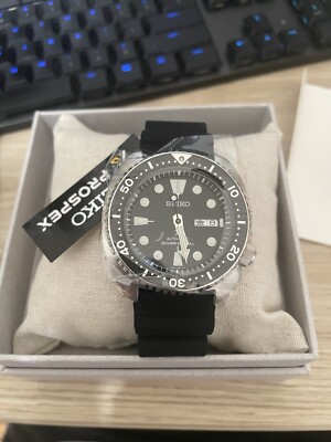 RARE KANJI Dial Seiko  Turtle  Prospex Men's Black Watch - SRPE93K1