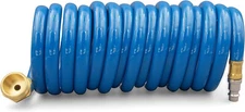 B& B Molders 94191 Blue Coil Hose with Quick Disconnect- 15 Feet