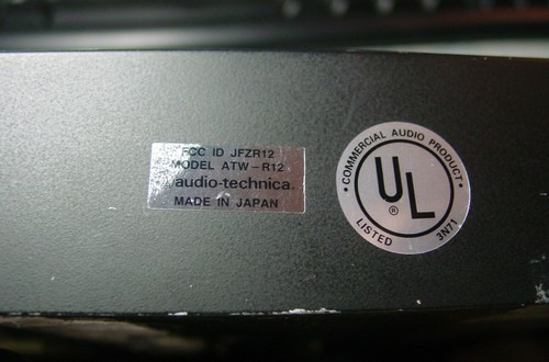 Audio-Technica ATW-R12 Wireless Diversity Receiver VHF, Freq 184.200MHz - Picture 5 of 7