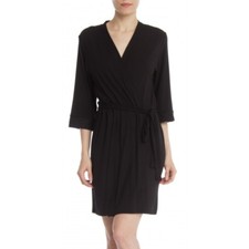 ARIANNE 9243 LILIANNE THREE QUARTER SLEEVE ROBE IN BLACK