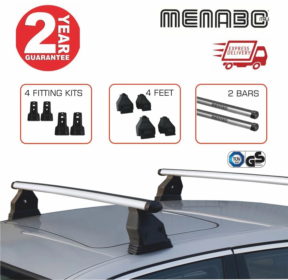 Roof Bars To Fit Peugeot 206 Plus Years 09 12 5 Doors In