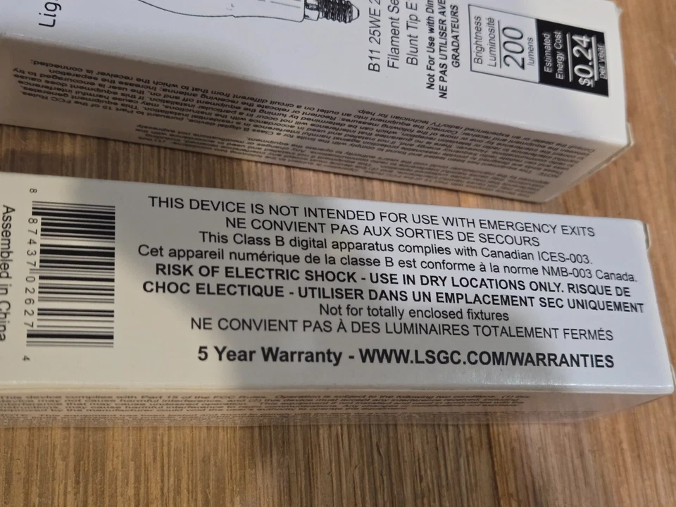 Lighting Science B11 25WE 2250k Filament Series Flame Tip E12 - Image 2 of 2