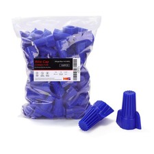 100PCS Blue Wire Nuts Winged Electrical Connectors Twist On Caps AWG 14-6 NEW