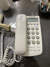 Panasonic KX-TSC7 Corded Phone White Caller ID Speed Dial Wall Mount X Long Cord