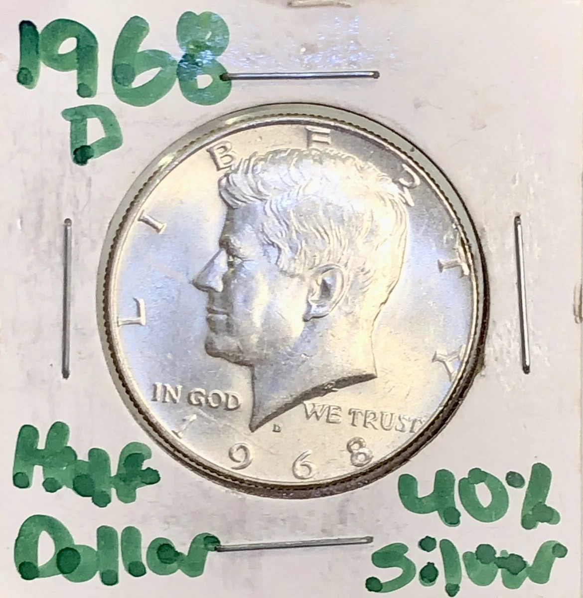 Circulated Silver 1968 Kennedy US Half Dollars (1964-Now) for sale