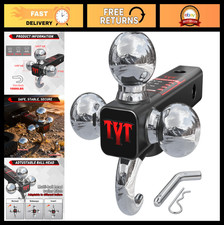 Tri Ball Trailer Hitch Mount With Tow Hook Fits 2 Receiver 10k Gtw 1k Tw Tri Ball Trailer Hitch Mount With Tow Hook Fits 2 Receiver 10k Gtw 1k Tw