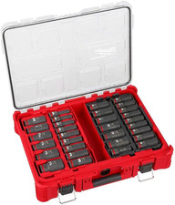 49-66-6806 for Milwaukee 1/2  Impact Duty Socket Packout Set - 31 PC, Red, Black