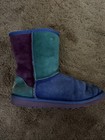 Uggs Girl’s Classic Patchwork Pull On Color Block Suede Boots Size 5 — photo 2