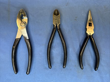 Juego de 3 empuñaduras de goma negras Craftsman alicates de junta deslizante punta de aguja cortadores de alambre