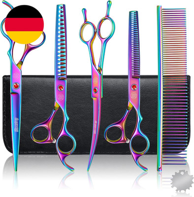 Moontay Fellschere Hundeschere Professionelles Hundepflege-Scherenset Hundescher