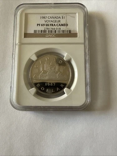 1987 $1 NGC PF69UCAM CANADA VOYAGEUR PROOF DOLLAR PF 69 ULTRA CAMEO - NGC * A6