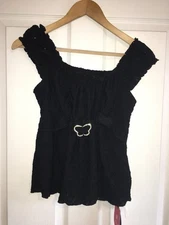 BNWT, Romwe Womens Black Sleeveless Top, Size-L