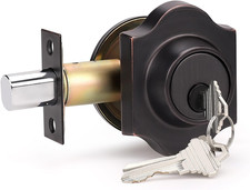 4 Pack Oil Rubbed Bronze Deadbolts, Keyed Different, Anti-Theft Security Locks