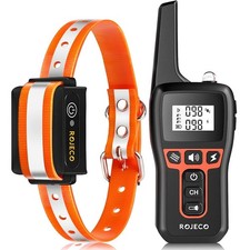 ROJECO Dog Training Collar with 3300FT Remote,IPX7 Waterproof Rechargeable Sh...
