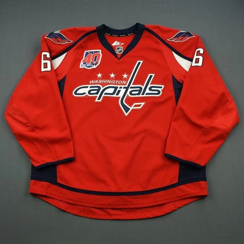 2014-15 Tim Gleason Washington Capitals Game Used Worn NHL Hockey Jersey MeiGray