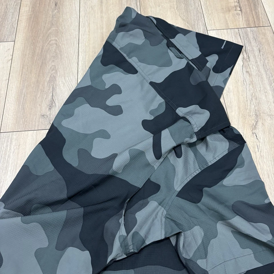 Columbia Verde Oscuro Negro Camuflaje Omni Tono Ventilado Manga Corta Grande L A++ Foto 3 de 4