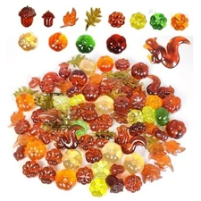  Acrylic Pumpkin Squirrel Acorn Leaves Gems 7 Styles for Fall Vase 