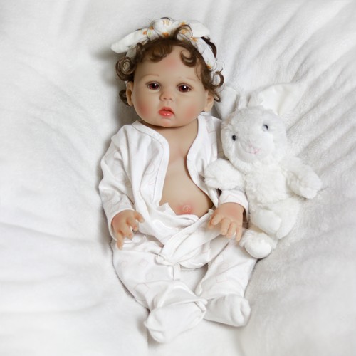 Muñecas bebé recién nacido renacido gemelos realistas cuerpo completo vinilo silicona niña muñeca regalo - Imagen 2 de 23