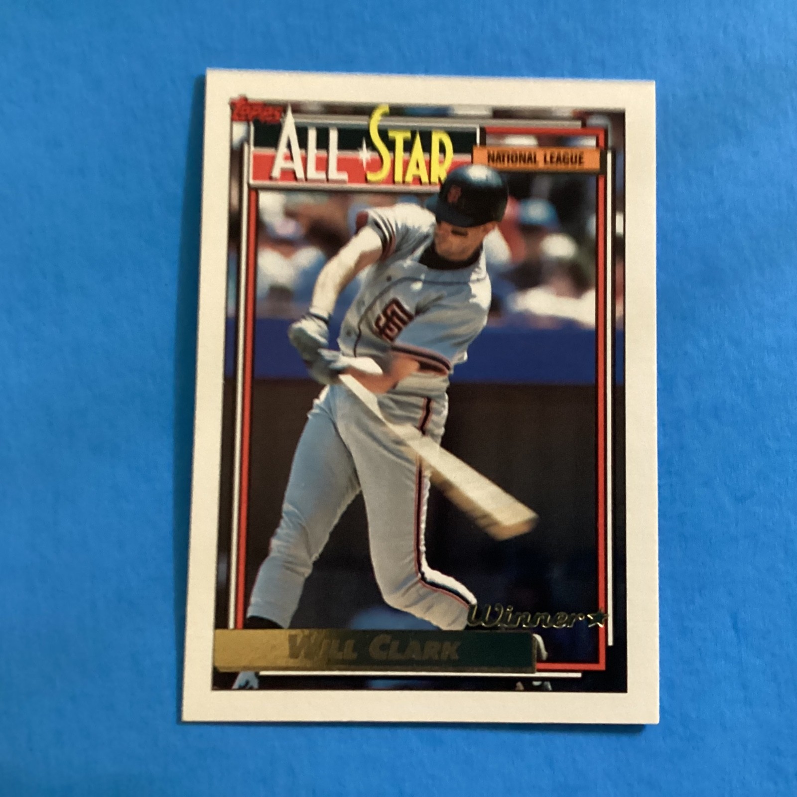 1992 Topps Gold Winner Will Clark #386
