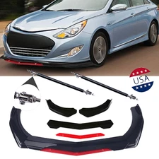 For Hyundai Sonata Front Bumper Lip Splitter Spoiler Body Kit Glossy Red