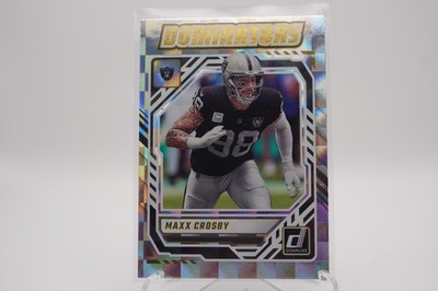 2025 Panini Donruss Football #DOM-MCY Maxx Crosby Dominators Las Vegas Raiders