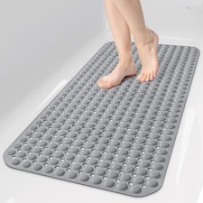 OTHWAY Bath Tub Shower Mat Non Slip, Bathtub 35" x 16" Rectangular , Grey