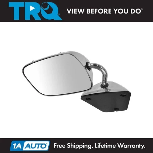 TRQ Mirror Stainless Steel Manual Driver or Passenger for Chevy GMC Van G-Series