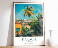 3_Karachi Print, Karachi Travel Poster, Pakistani Wall Art, Pakistan Travel Prin