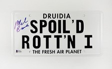 Mel Brooks Spaceballs Vespa Autographed Signed License Plate Beckett BAS COA