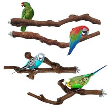 Natural Parrot Perch Wild Grape Stick Bird Standing Pole Claw Grinding Brown