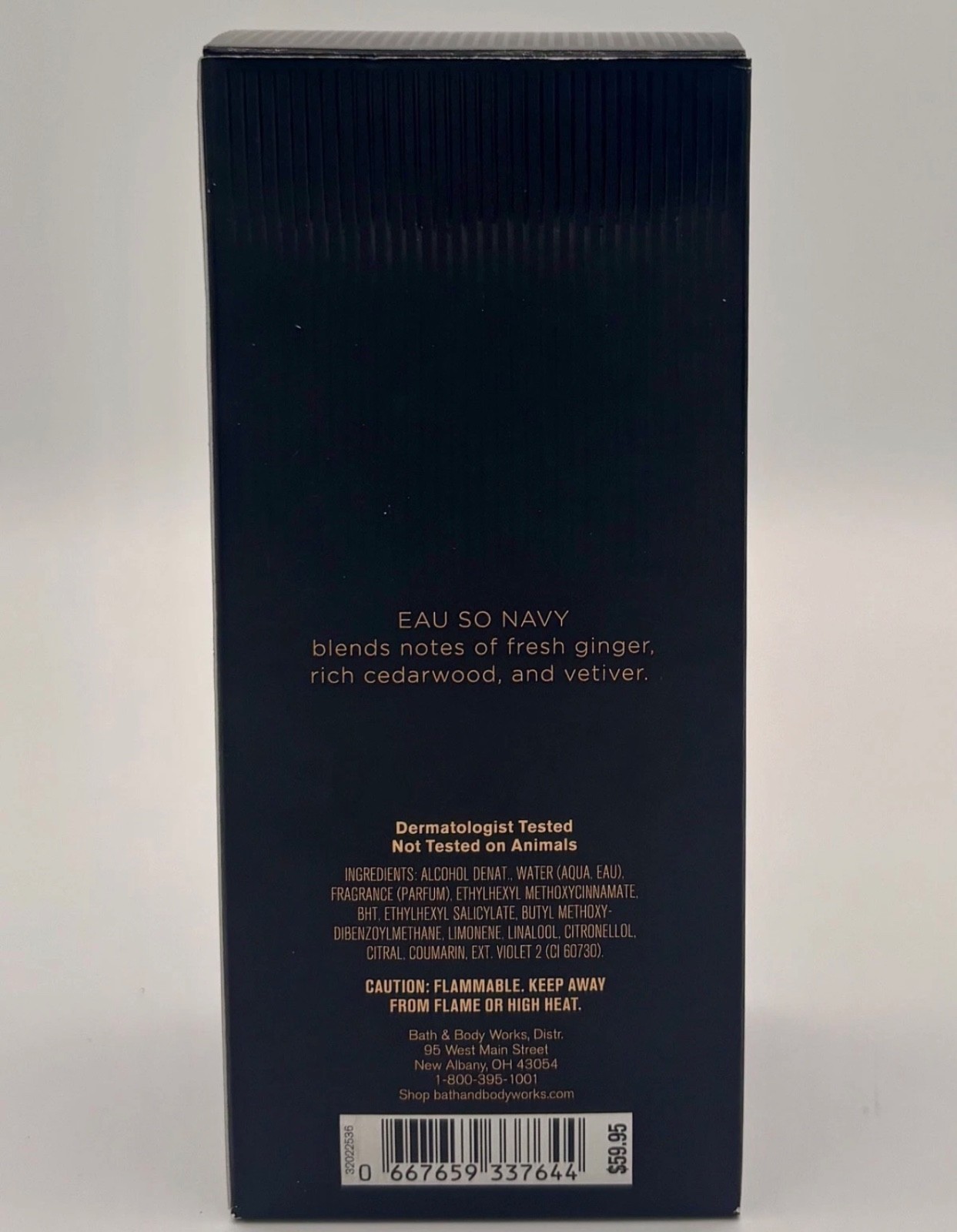 Bath & Body Works Eau So Navy Men's Collection Cologne 3.4fl.oz./100ml Full Size
