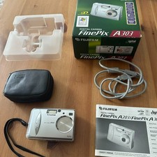 Fujifilm FinePix A303 3.2MP Digital Camera w/ Box xD Card Tested Working