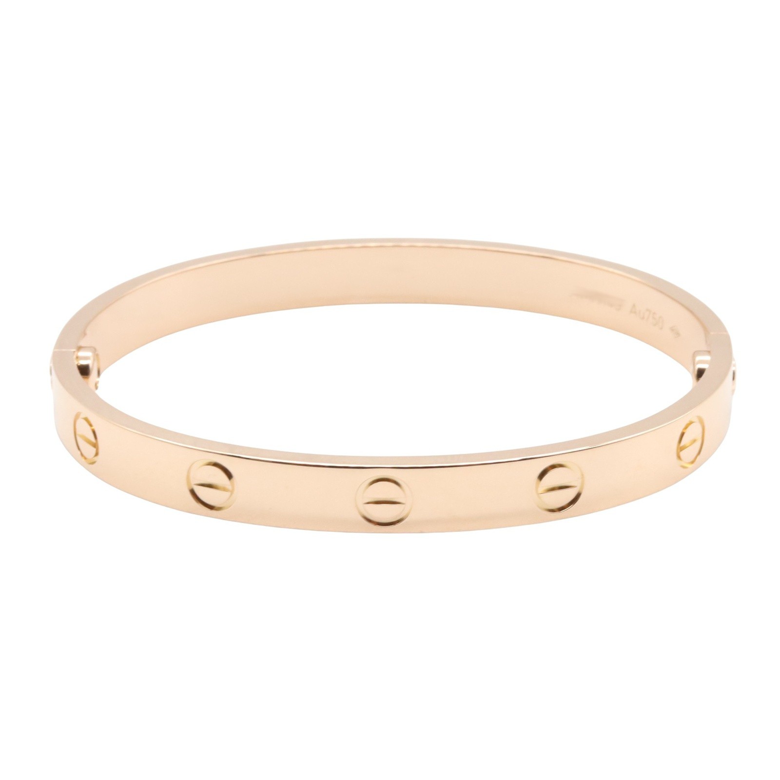Cartier Love Bracelet 18K Pink Rose Gold Size 15 Pre-Owned Women