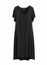 NWT Lane Bryant Black Button-Front Short-Sleeve Dress Sz 28