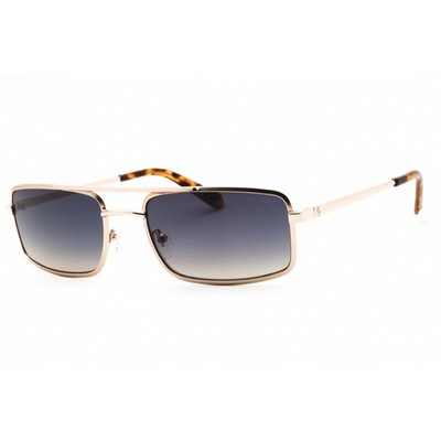 Guess Men's Sunglasses Gold/Havana Metal Rectangular Full Rim Frame GU00168 32W