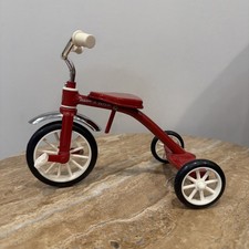 Radio Flyer Mini Doll Size Toy Metal Red Tricycle 6" Three Wheel Bike