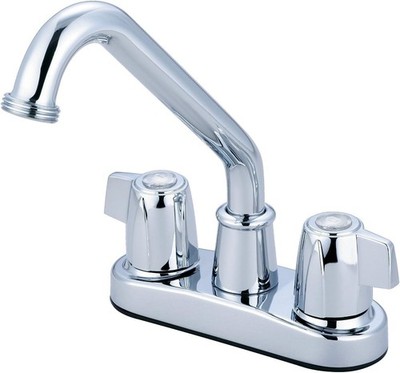 Two Handle Laundry Faucet Chrome Finish W/ 1.5 GPM Flow Rate  Mini Blade Handles