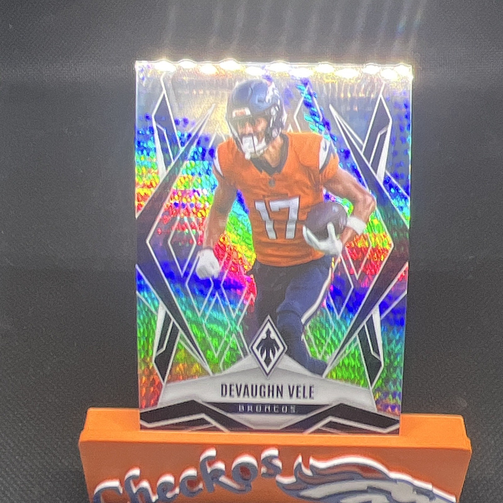 Panini 2025 Phoenix Devaughn Vele #14 Blue Parallel Denver Broncos NFL