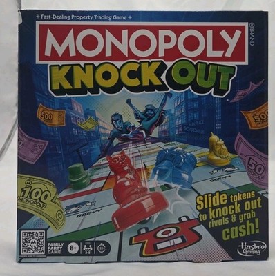 Monopoly Knockout Family Party Game, Quick Playing Board Game Great Gift NIB