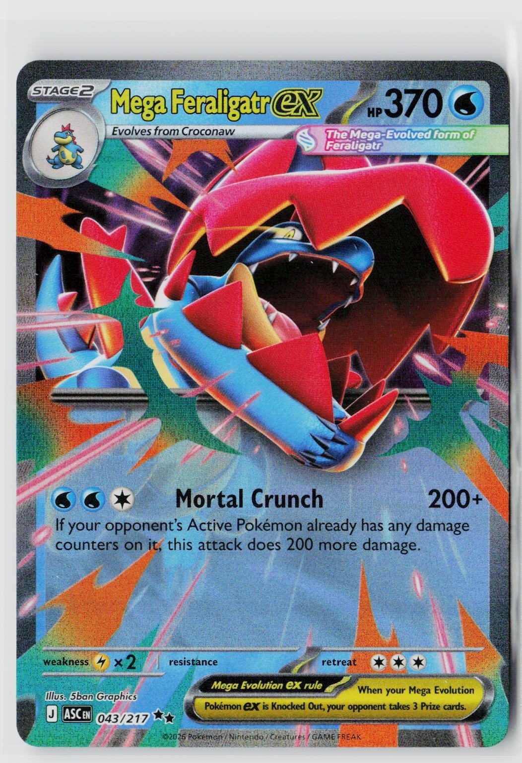 Mega Feraligatr ex Holofoil [ASC - 043/217] NM Pokemon | eBay