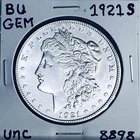 1921 S BU GEM MORGAN SILVER DOLLAR UNC MS+++ U.S. MINT RARE COIN 8898