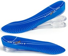 3 Layers Adjustable Height Increase Shoe Insoles for Height Boosting, 3/4 Len...