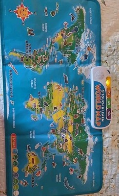 LESHU Touch & Learn World Map Interactive Electronic Learning Mat