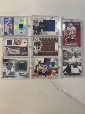 Upper Deck Donruss Playoff Drew Bledsoe Card Lot Jersey Autograph Bills Patriots