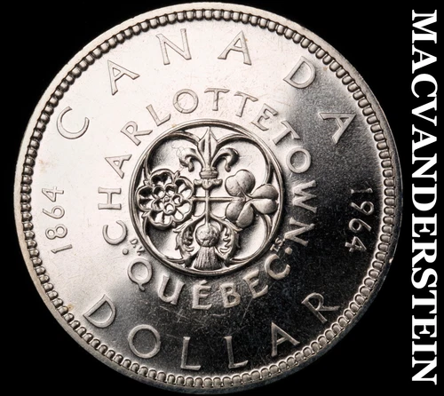 1964 Canadian Silver Dollar- Choice Gem Brilliant Uncirculated Luster #i643