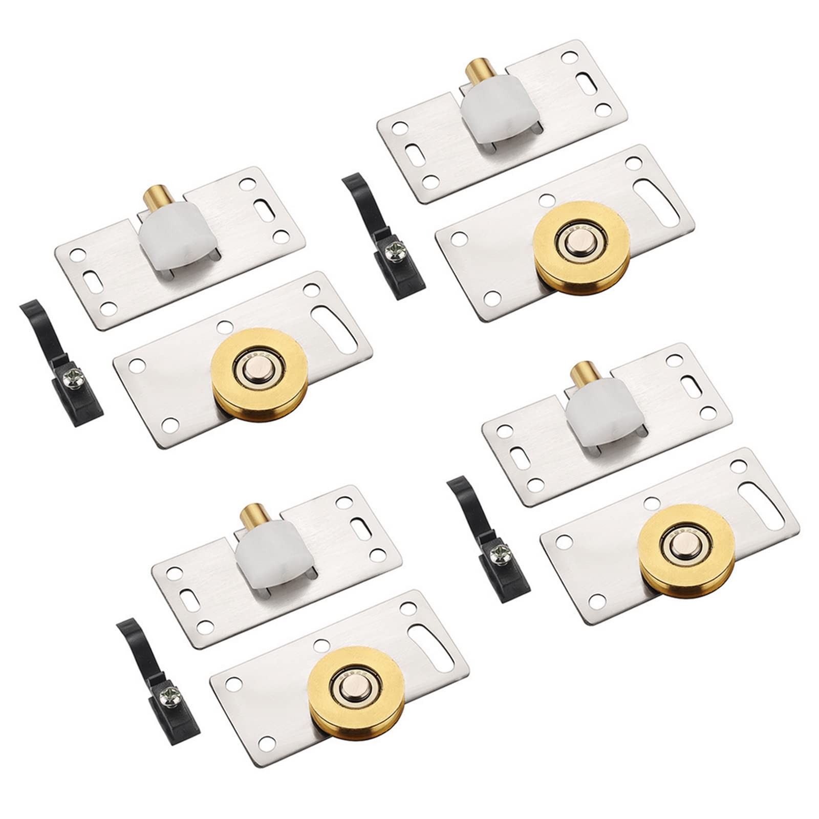 Roulette de porte coulissante de placard pour rénover 2 meubles de dressing, lot de 4 paires