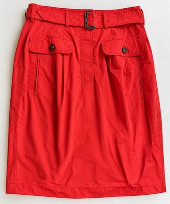 STRENESSE BLUE Red Belted Utility Pencil Skirt Women s 29  Waist