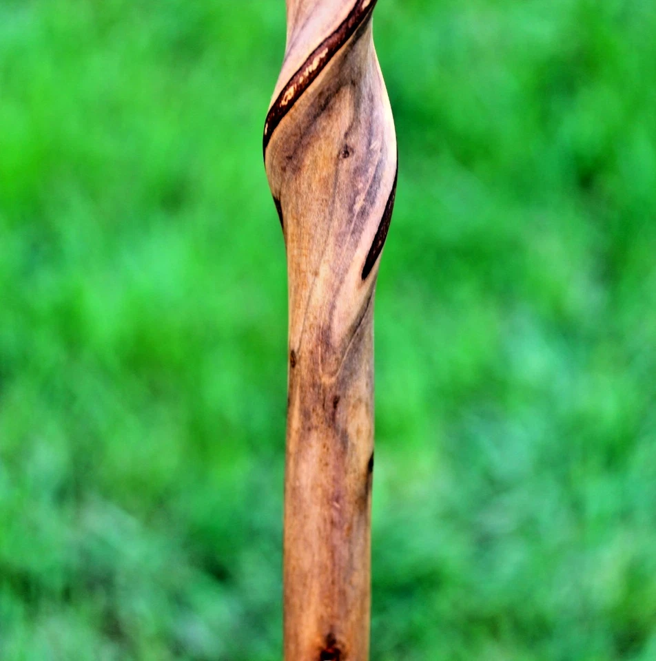 VTG Caved Twist w/ Fighting Knob Grip Walking Stick 39.5"L Live TouchRubber Tip - Image 4 of 4